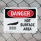 Signmission Hot Surface Sign, 7 in H x 10 in W, Plastic, Hot Surfaces In This Area OS-2PACK-DS-P-710-L-2217 - alternate 2
